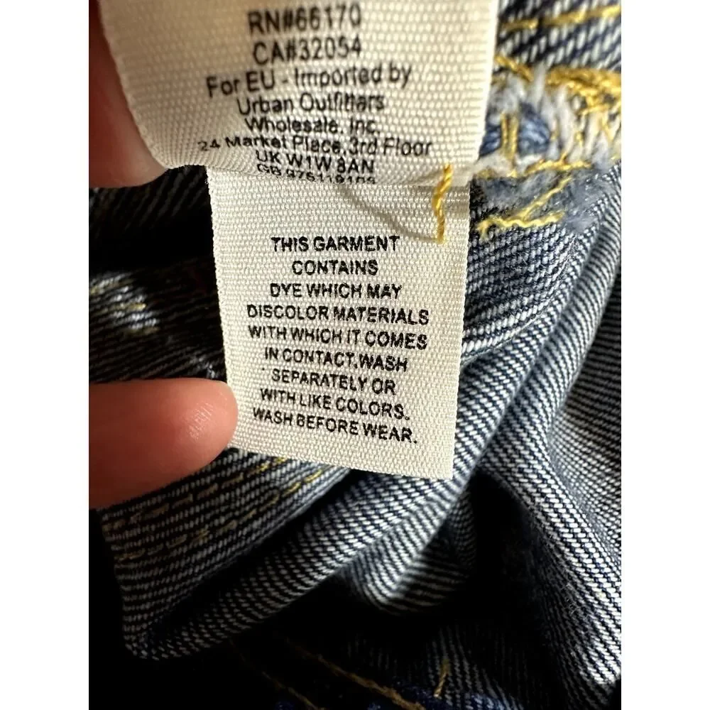 WE THE FREE/FREE PEOPLE Women's Over The Rainbow Flare Denim Jeans Blue Size 27